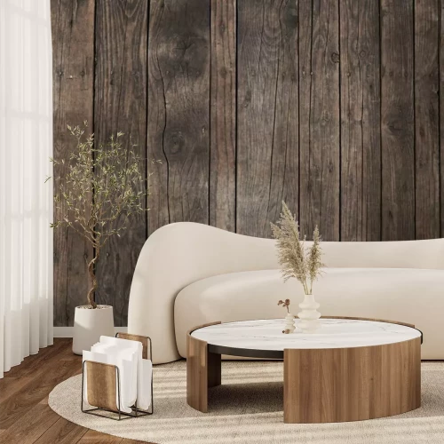 Fototapete Vintage gebogene Bretter