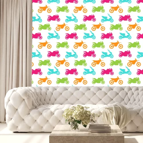 Tapete Retro Motorrad nahtlose Muster