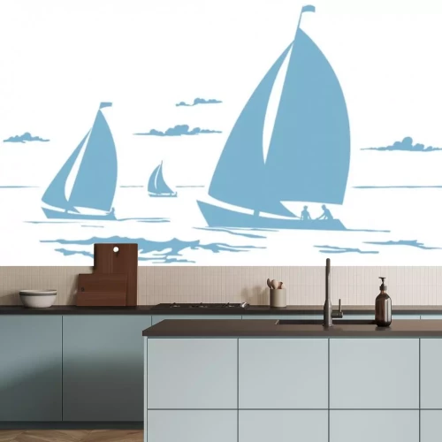 Sticker Segelboote Zeichnung