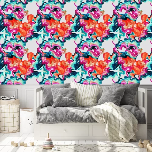 Tapete Moderne Farbabstraktion