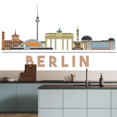 Sticker Berliner Sehenswürdigkeiten Skyline