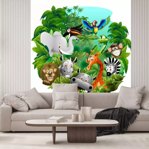 Fototapete Wilde Dschungeltiere