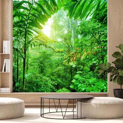 Fototapete Heller Dschungel