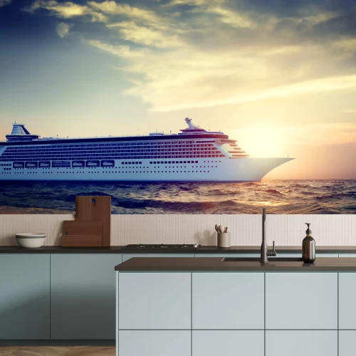 Fototapete Kreuzfahrtschiff auf See