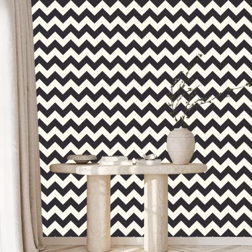 Tapete Fashion Zick-Zack-Muster, nahtlose Vektor Hintergrund