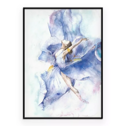 Poster Eine Tänzerin in einem Aquarellgemälde
