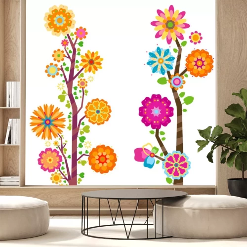 Sticker floral Bäume