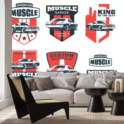 Sticker Rennsportgrafik Autos