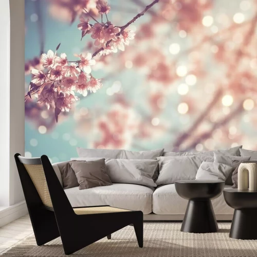 Fototapete Ein Rahmen aus Kirschblüten