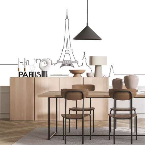 Sticker Isolierte Kontur von Paris