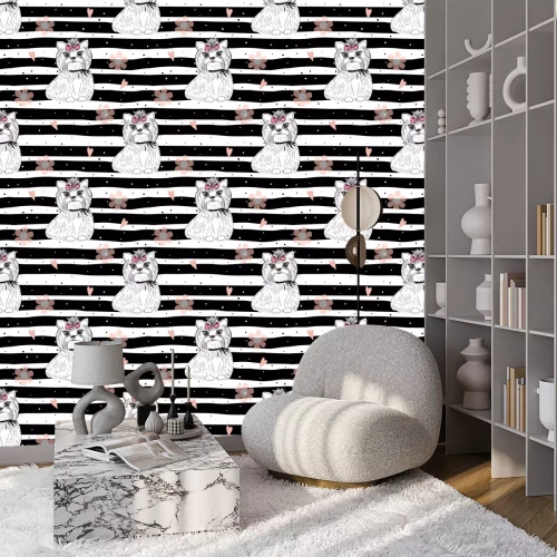 Tapete Terrier mit Schleifen