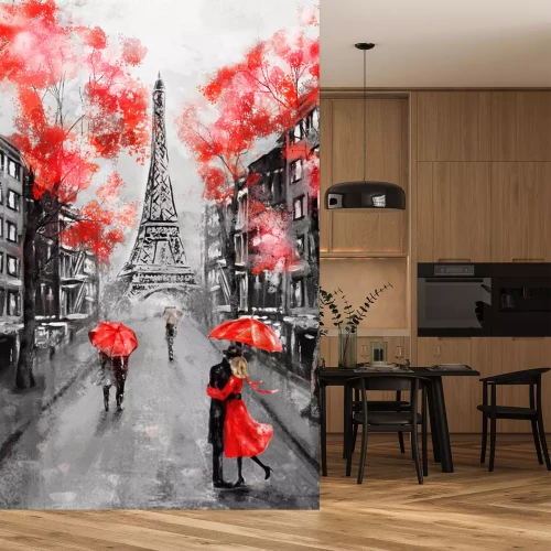 Sticker Blick auf eine Pariser Straße