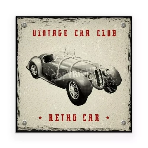 Poster Grafische Aufnahme eines Retro-Autos