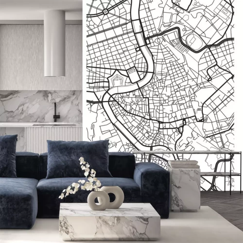 Sticker Straßenkarte von Rom