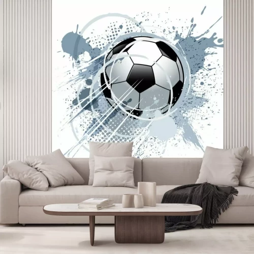 Sticker Fußball auf abstraktem Fleck