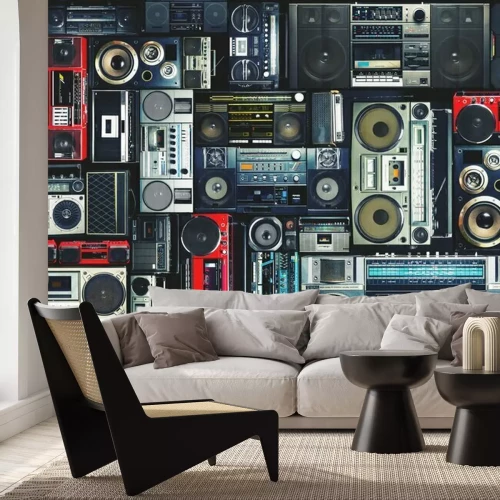 Fototapete Boombox aus den 80er Jahren