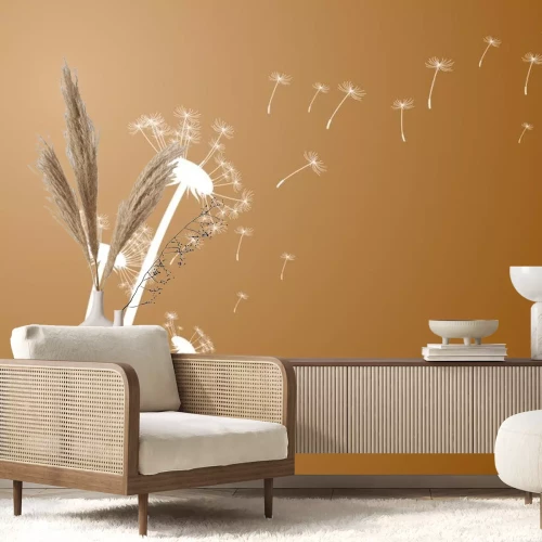 Sticker Löwenzahnblüten mit fliegenden Samen