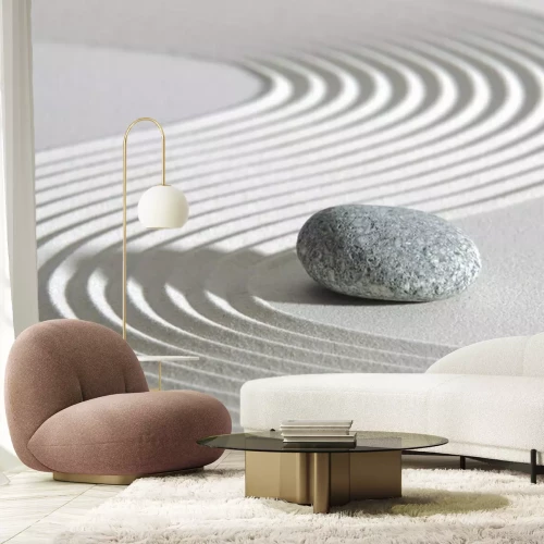 Sticker Grauer Stein am Sand