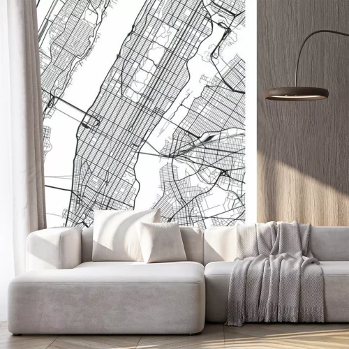 Sticker Vektor-Poster-Karten-Stadt New York