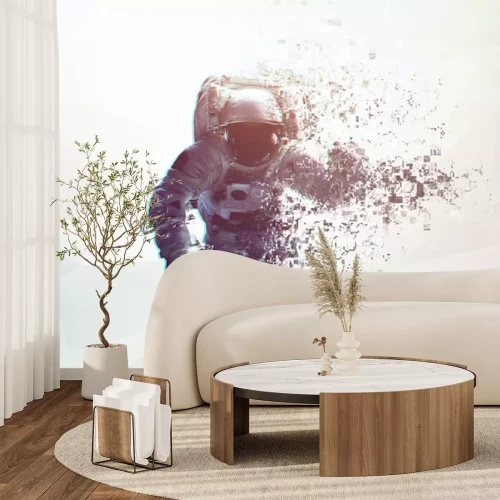 Sticker Astronaut verstreut in Staub Grafik