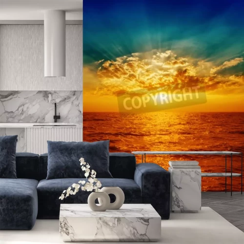 Fototapete Abstrakter Sonnenaufgang