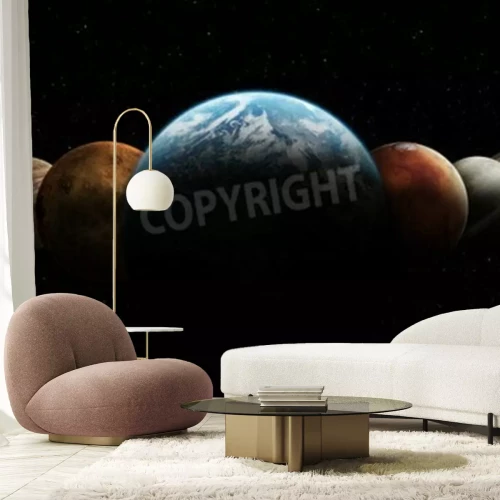 Fototapete Schattige Planeten des Sonnensystems