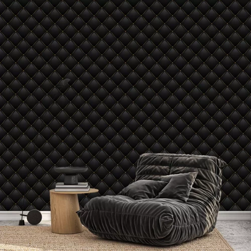 Tapete Gesteppte schwarze Textur