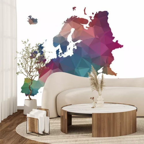 Sticker Niedrigen Poly-Europa-Karte