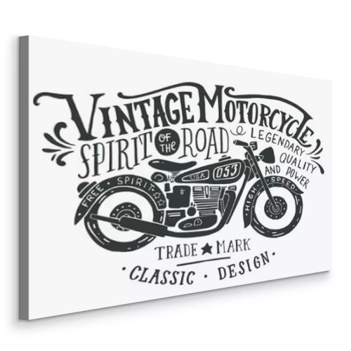 Bild Retro-Typografie mit einem Motorrad