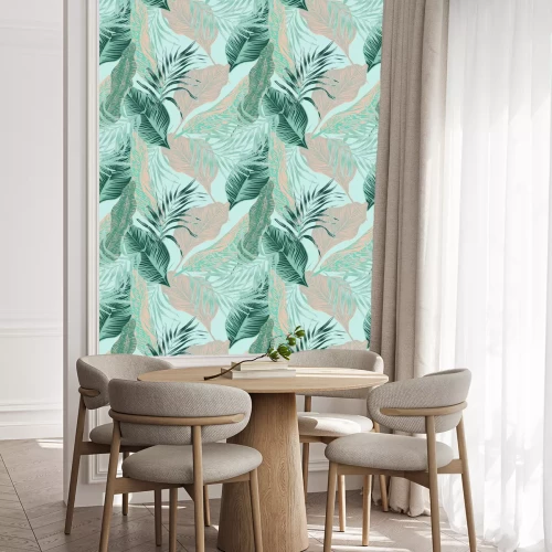 Tapete Zarte tropische Blätter