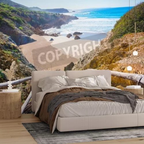 Fototapete Holzweg zu einem wunderschönen Strand