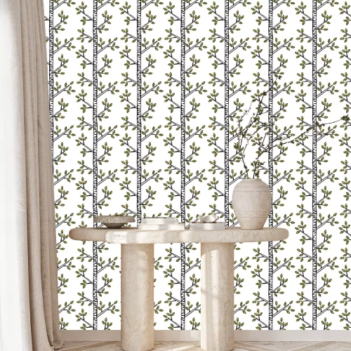 Tapete Zarte minimalistische Bäume