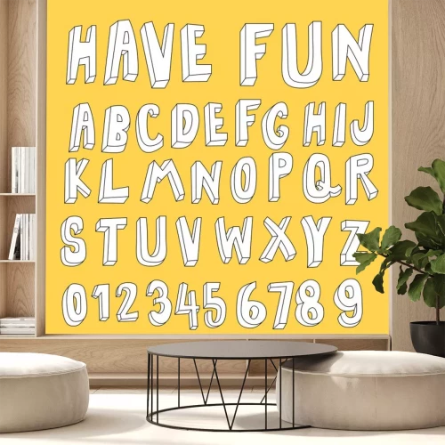 Sticker Handgezeichnete 3d cartoon font sammlung