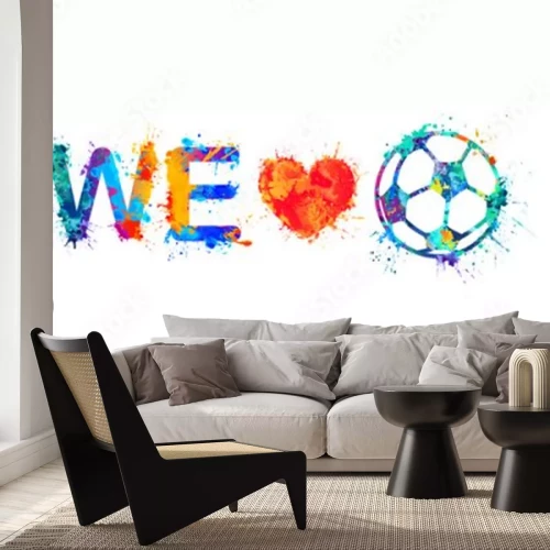 Sticker Fußball-Inschrift