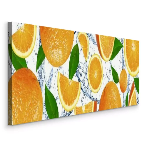 Bild Wassertropfen und Orangen