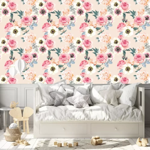 Tapete Nahtlose Hochzeit Blumen