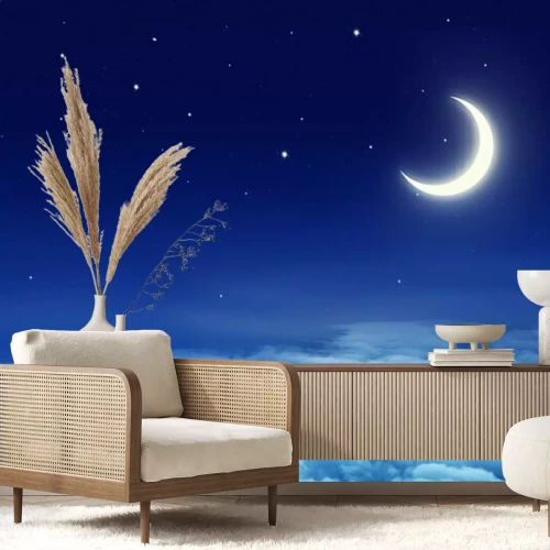 Fototapete Mond und Sterne