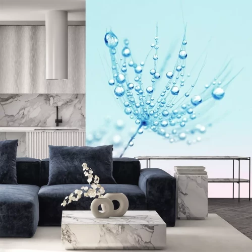 Sticker Pusteblume mit Regentropfen