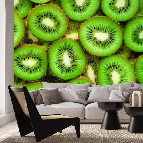 Sticker Kiwi-Hälften übereinander gelegt