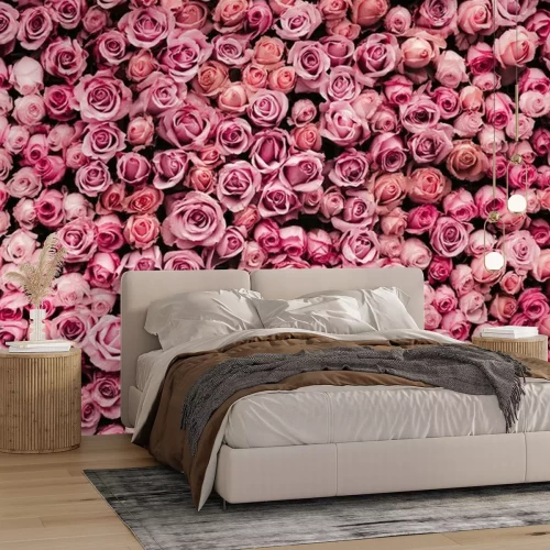 Fototapete Blumen Wand Hintergrund mit erstaunlichen Rosen