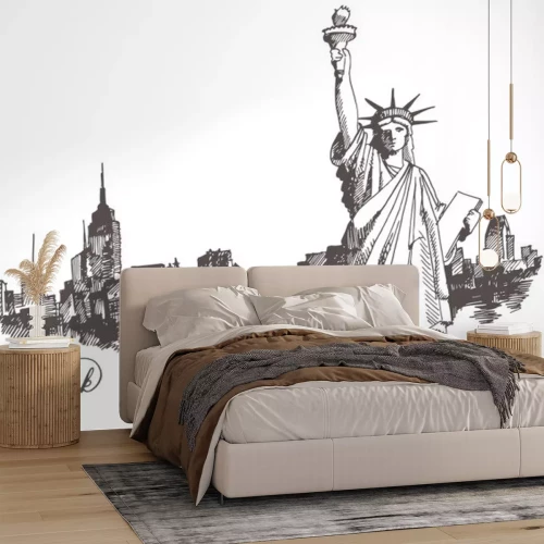 Sticker Skizze der Freiheitsstatue