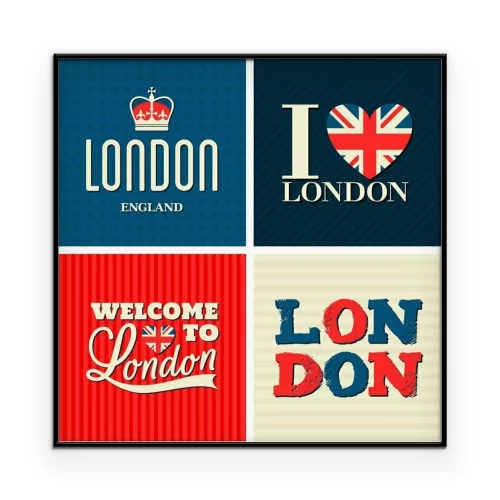 Poster Infografische Darstellungen des Wortes London