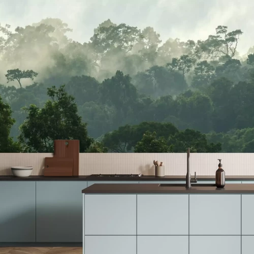 Fototapete Morgendämmerung im Dschungel