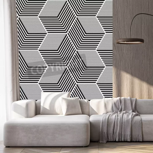 Fototapete Muster 3D aus Sechsecken