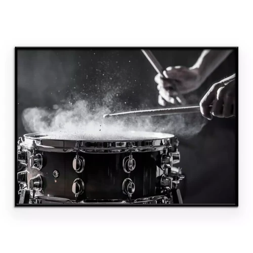 Poster Nahaufnahme der spielenden Trommeln