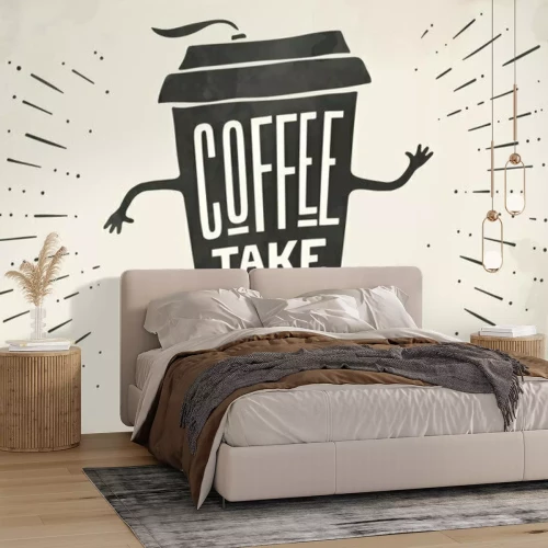 Sticker Kaffee zum Mitnehmen lustige Grafik