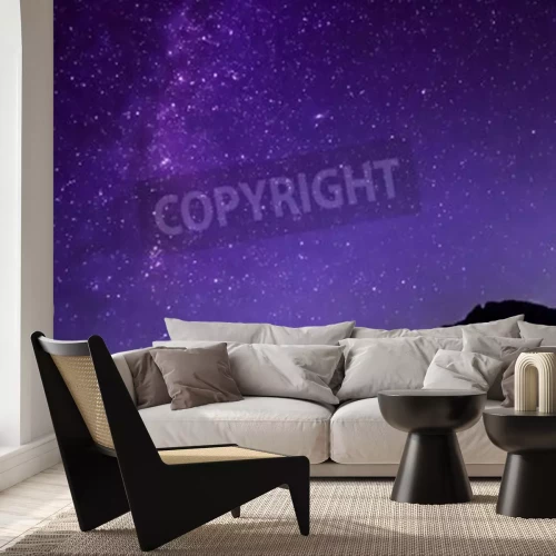 Fototapete Himmel und Sterne purpurfarbig