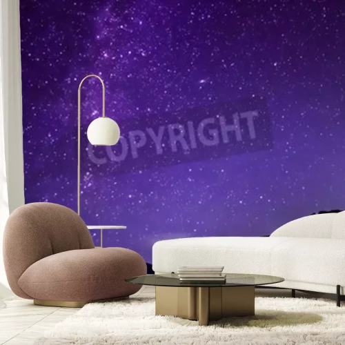 Fototapete Himmel und Sterne purpurfarbig