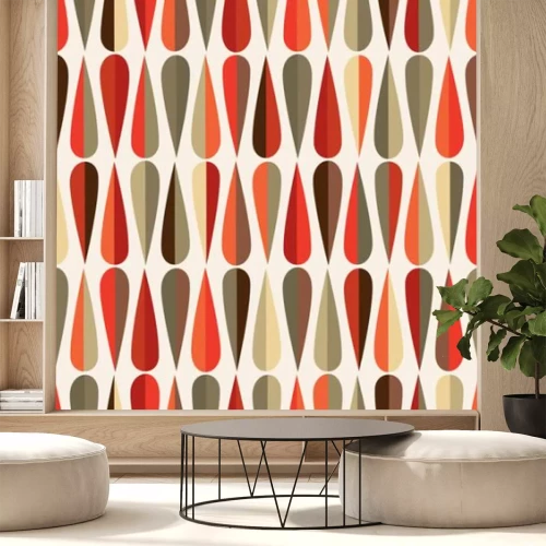 Fototapete Mid-Century Modern Muster