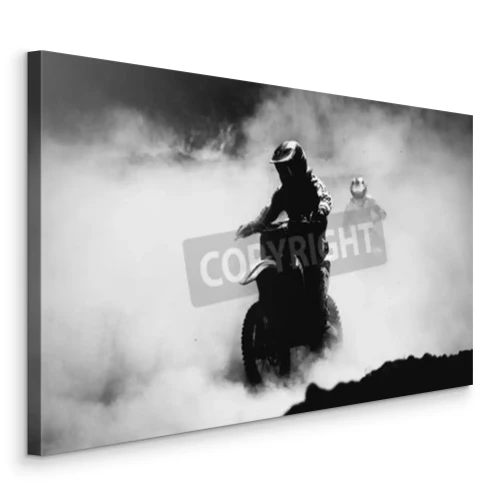 Bild Motorradfahrer im Staub